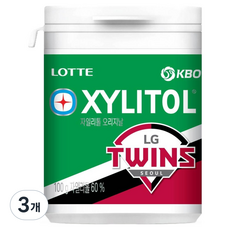 XYLITOL KBO 原味口香糖 LG雙子隊, 100g, 3個