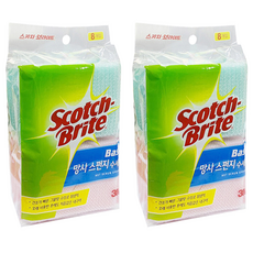 3M Scotch-Brite 百利 基本款網狀清潔海綿菜瓜布, 8入, 2包