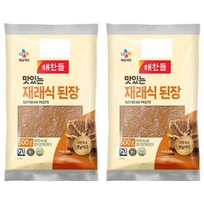 재래식 된장, 2개, 500g