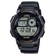 CASIO 卡西歐 男用 100m防水 數位手錶 AE-1000W-1A + 螢幕保護貼組