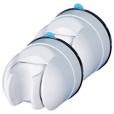 deHUb 角度可調式蓮蓬頭掛架 60R, 白色, 2個