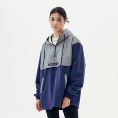 mozmoz 字母印花半拉鍊連帽長袖T恤