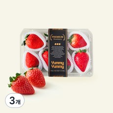 여미야미 한단 킹스베리 딸기, 3개, 400g(특대과)