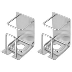 小麥購物 不鏽鋼牙膏牙刷杯架 5.4 x 6.3 x 8.3cm 119g, 2個, 銀色