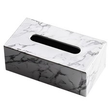 皮革衛生紙盒, 4塊強力磁鐵, 牢牢吸住底蓋, 白大理石, 1個