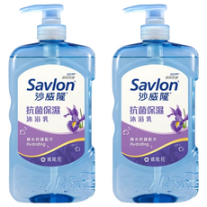 Savlon 沙威隆 台灣公司貨 抗菌保濕沐浴乳 鳶尾花, 850g, 2瓶