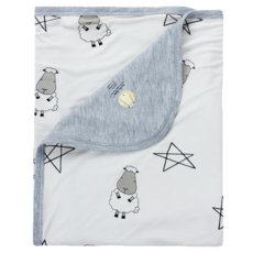 雙層被毯 適用0~36個月 100 x 80cm 黃色星星羊