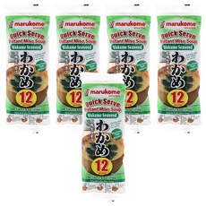 마루코메 인스턴트 미소 스프 와카메 즉석국, 216g, 5개
