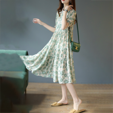 아뗄릭 루즈핏 쉬폰 캉캉 원피스 00228 빅사이즈 포함