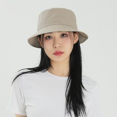 풋온 남녀공용 무지 대두 버킷햇 모자