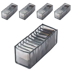 小麥購物 透氣多格收納盒 襪子 L2027, 5個, 11格