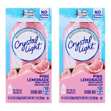 Crystal Light 粉紅檸檬飲沖泡包, 3.68g, 10條, 2盒