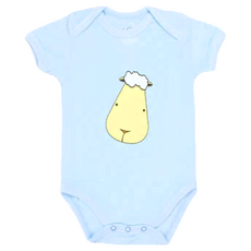 baa baa sheepz 抱抱羊 短袖包屁衣, 95%竹纖維 5%彈性纖維, j, 藍色大頭羊