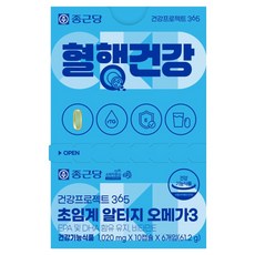 종근당 건강프로젝트365 초임계 알티지 오메가3 10.2g, 6개, 10정
