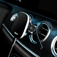 탱글우드 슬림 맥세이프 차량용 15W 고속 무선 충전 거치대 + 맥세이프 링 세트, TW-SCC, 블랙