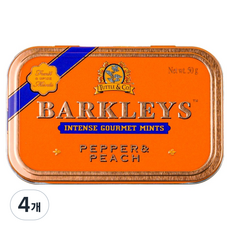 BARKLEYS 薄荷胡椒 & 水蜜桃糖果鐵盒, 50g, 4個