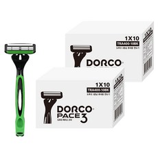 DORCO 多可樂客 PACE DORCO 3層刀片攜帶式刮鬍刀, 10入, 2個