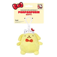 AURORA World 三麗鷗50週年紀念絨毛鑰匙圈, 9.5cm, 布丁狗, 1個