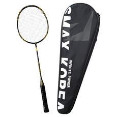 SmaxKorea 碳纖維超輕量羽球拍, 宙斯黑, 1支