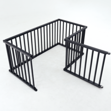 Dog Tok Puppy Fence 柵欄 ABS 40cm 6p, 黑色(上下端)/黑色(欄杆)