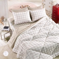 CHOUETTROOM 桃皮絨寢具組 格紋款