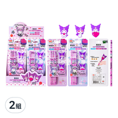 Sanrio 三麗鷗 形象HB鉛筆套裝/小學生六角桿兒童鉛筆套組/學生文具禮物 YZ7978, 2組, 卡通庫洛米