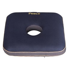 Peace 方形甜甜圈坐墊, 1個, 海軍藍