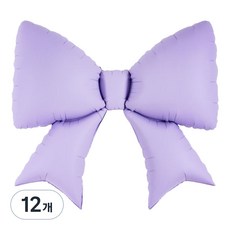 조이파티 럭셔리 리본 은박풍선, 라벤더, 12개