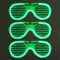 비에이비오 LED 와이드형 셔터쉐이드 파티안경, 그린, 3개