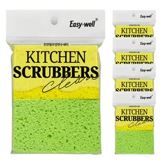 이지웰 펄프양 면 수세미 랜덤발송, 10개, 1개입