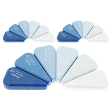 KUANGCAI 그라데이션 삼각 수정테이프 6종 세트, 베이비블루, 3세트