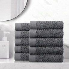 comet 棉質飯店毛巾 200g, 炭灰色, 10條