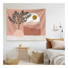 Hoom 禾慕生活 莫蘭迪居家掛布, 北歐簡約風格, 可機洗, 不褪色, 不起毛球, 乾燥玫瑰, 100 x 70cm