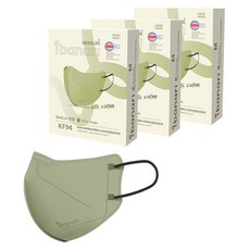 아이바나리 에어 황사 방역용 마스크 중형 KF94, 10개입, 3개, OLIVE KHAKI