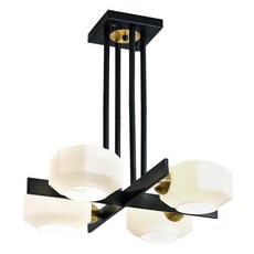 Honey Comb 北歐鄉村風半吸頂燈四燈，簡約設計，適用客廳餐廳，安裝簡便, BL51232