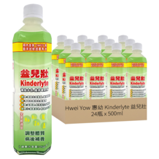 Hwei Yow 惠幼 Kinderlyte 益兒壯 電解質 電解水飲品 蘋果, 500ml, 24瓶
