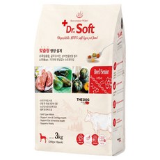 더독 노령견용 강아지 닥터 소프트 사료, 소, 3kg, 1개