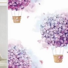 스크릿가든 무점착 유리창시트지, 꽃풍선