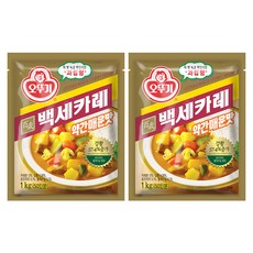 OTTOGI 不倒翁 百歲薑黃咖哩粉 微辣, 1kg, 2包