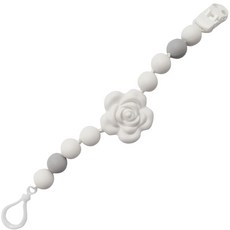 아가프라 실리콘 노리개 홀더, 플라워화이트, 1개