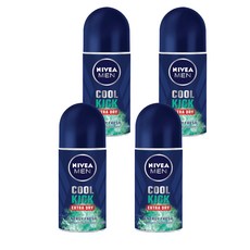 NIVEA 妮維雅 男士止汗爽身乳液 瞬間酷涼系列 激爽制汗 COOL KICK, EXTRA DRY, 48H止汗抑味, 柑橘, 50ml, 4瓶
