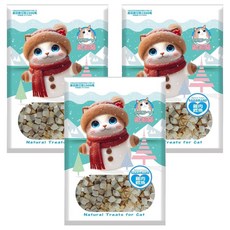 歐姆貓 海陸原肉凍乾粒 袋裝 Freeze-dried Chicken Cod Cubes for Cats, 雞肉 + 鱈魚, 25g, 3包