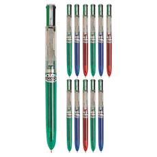 문화연필 4색볼펜 0.7mm, 랜덤 발송, 12개