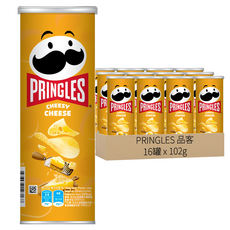 PRINGLES 品客 洋芋片 香濃起司口味, 102g, 16罐