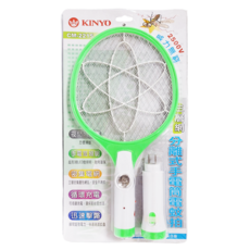 Kinyo 充電/手電筒分離電蚊拍 CM-2215, 綠色 + 白色