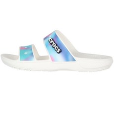 crocs 卡駱馳 經典交叉拖鞋 207771-94, 230, 白+多