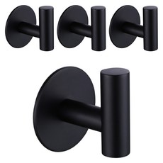 高級款免鑽孔掛鉤, 4個, 黑色