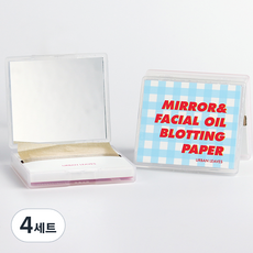 어반리브즈 마 기름종이 거울케이스 기름종이 본품 + 리필 2p, 50개입, 4개