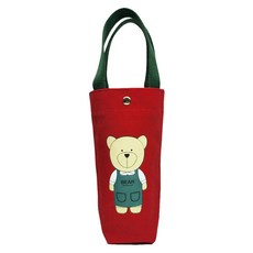 Beaurator 小熊保溫杯袋, 紅色, 1個