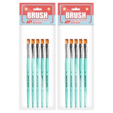 Awesome Painting 多用途設計畫筆 平刷 扁刷 組合畫筆 FLAT 5入, 3號, 2個